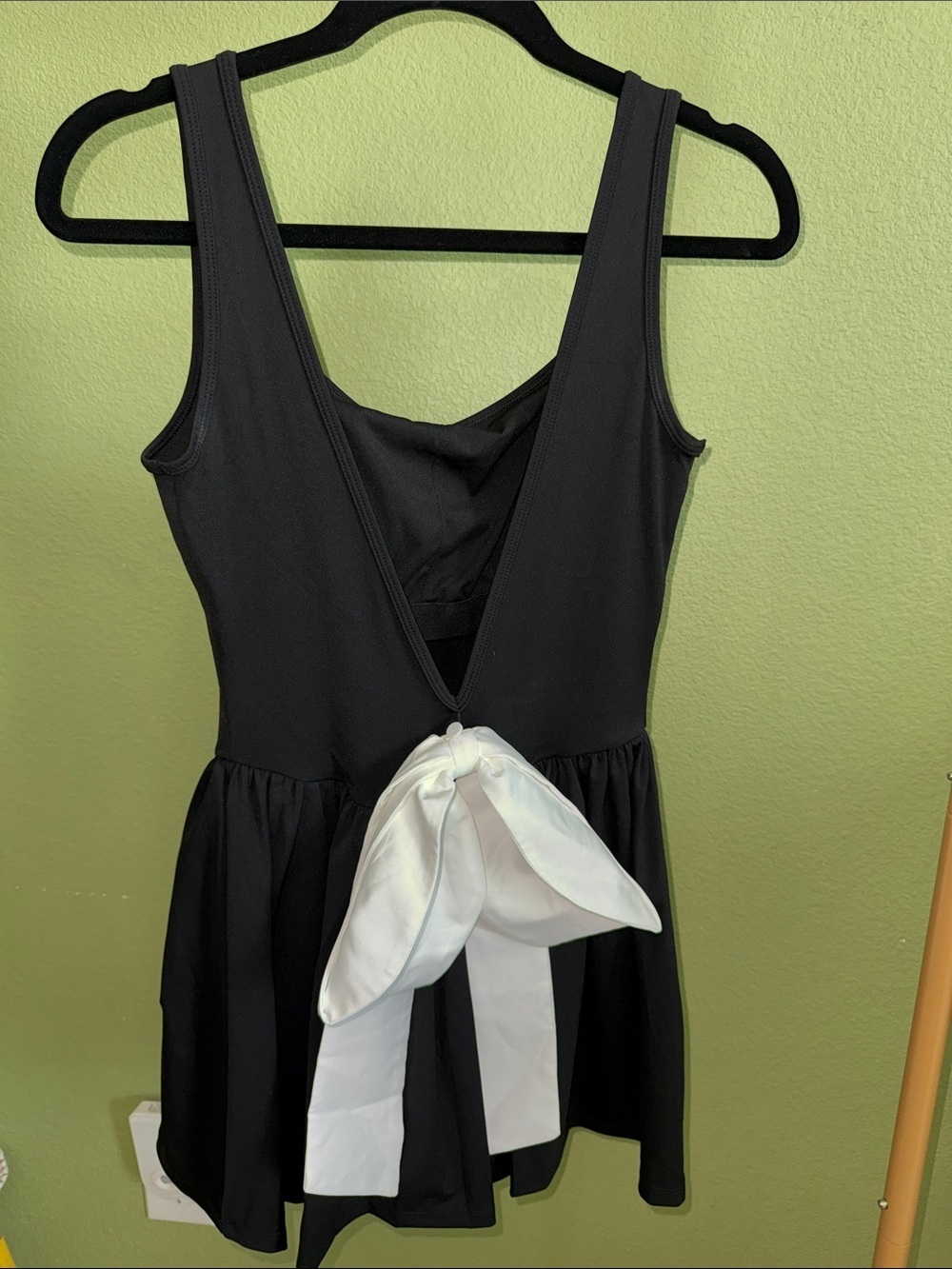 Black Tenis Paddle Dress with removable bow - Picture 2 of 8